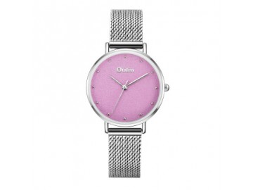 Relógio Lady Oulm HT3671- Prata e Rosa 