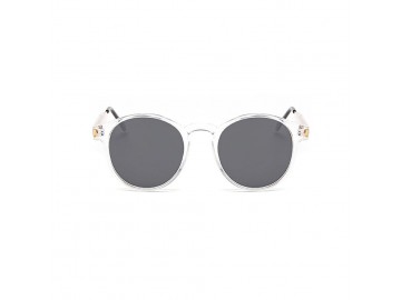 Óculos de Sol Vintage Round - Transparente