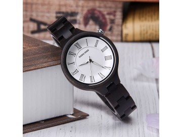 RELÓGIO MADEIRA DODODEER-A16 BRANCO - FEMININO