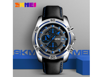 Relógio Masculino Skmei Chornograph Multicolor Dial - 9156 - Azul