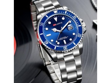 Casual Steel Watch Submariner 305 - Azul  