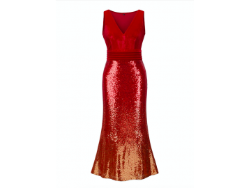 Vestido Longo Shine - Vermelho