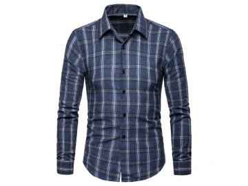 Camisa Xadrez Callander - Azul Escuro 