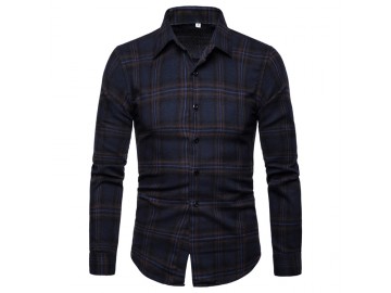Camisa Xadrez Manchester - Azul Escuro 
