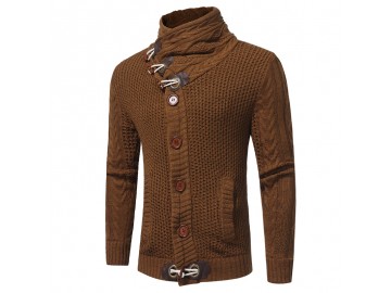 Cardigan Masculino Design Rolê Elegante - Marrom 