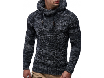 Pullover Masculino Half Button - Cinza 