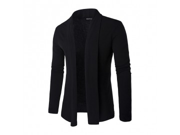 Cardigan Masculino Elegante Design Lapela - Preto 