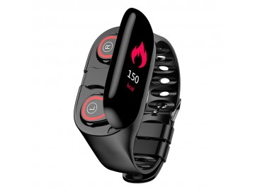 Smart M1 - 2 em 1 - Pulseira Inteligente e Fone de Ouvido Bluetooth 
